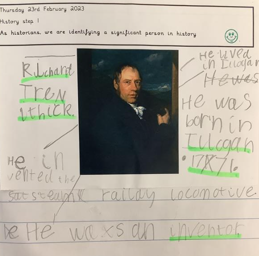 Examples of pupils' work in Cornwall (KS1 and KS2 level)